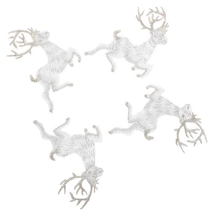 4 Pezzi Kitz Tessuto Adesivo Bambino Decorativo Macchie Cucito Applicazione Renna - Foto 1 di 12