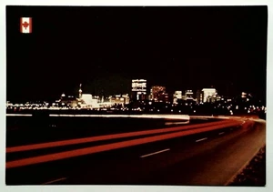 Cartolina d'epoca Ottawa Skyline vista notturna fotocromatica Canada - Foto 1 di 2