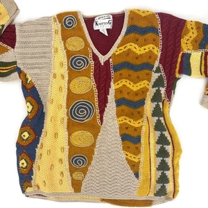 Suéter de Colección Agujas de Tejer Tejidas a Mano Talla M - Imagen 1 de 9