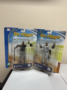 DEREK JETER MLB REPLAYS ACTION FIGURE LOT (2) NEW YORK YANKEES  GRACELYN TOYS - Picture 1 of 9