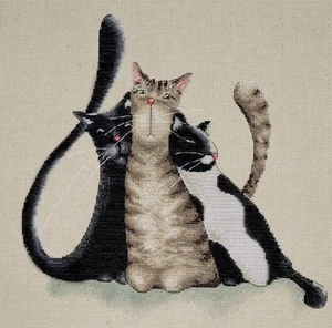 Cross Stitch Kit ~ Design Works Kitty Trio Cute Cats #DW2801 - Picture 1 of 4
