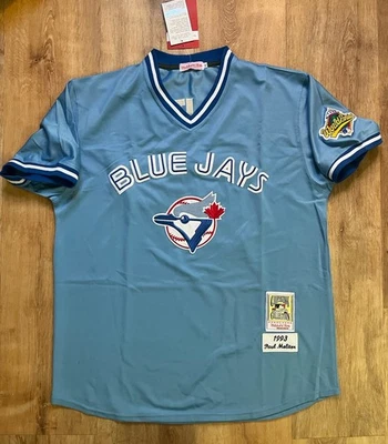 Jersey Toronto Blue Jays Paul Molitor #19 azul polvo 1993 suéter XL 48 Foto 1 de 4