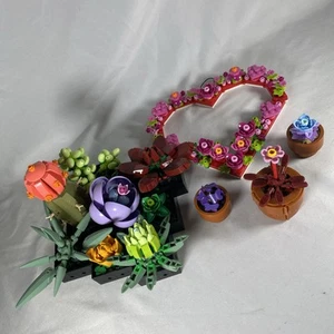 Lego 10309 Botanicals Succulents Plant Set + 40638 Heart Flower & 3 Tiny Plants - Picture 1 of 7