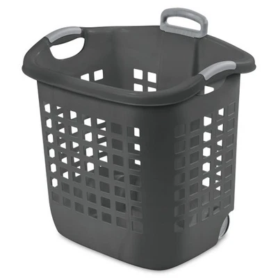 Sterilite Ultra Wheeled Laundry Basket, 1.7 Bushel with Handles, Grey, 4 Pack - Image 1 of 4