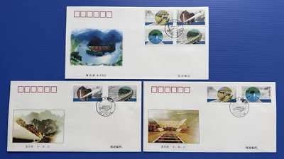 China 2001-16 Datong River Diversion Project 引大入秦工程 8v Stamps FDC (3 cvrs) offer - Image 1 of 2