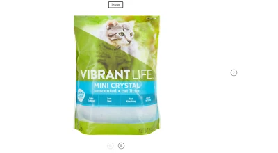 UN BRAND Cat Litter, 8 lb Vibrant Life Mini Crystal Unscented Hot