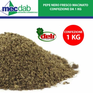 Pepe Nero Macinato Sacco Da 1Kg Pepe Nero Indiano Da Chicchi Interi Delì Food - Foto 1 di 1