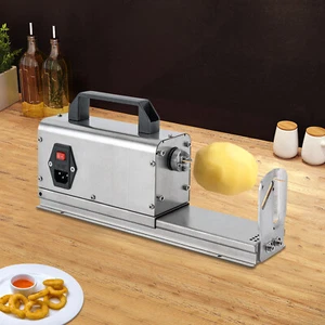 Elektrischer gedrehter Spiral-Kartoffelschneider Auto Pommes Frites gedrehter Kartoffelturm 110 V - Bild 1 von 16