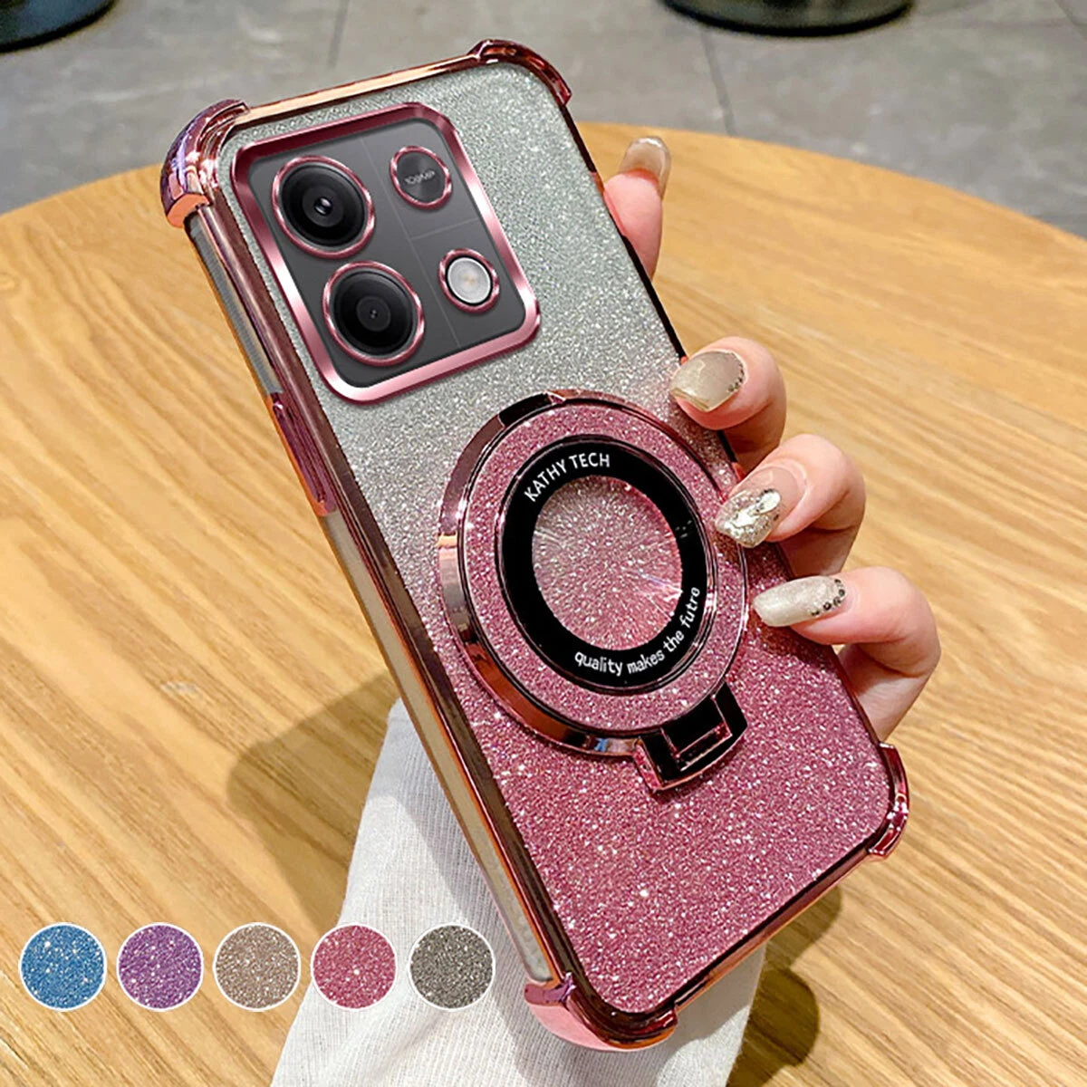 Leder-Handyhülle Für Xiaomi Redmi Note 11/11S – Klappcase Mit Ständer, 3 Kartenfächern & Kameraschutz In Rosa