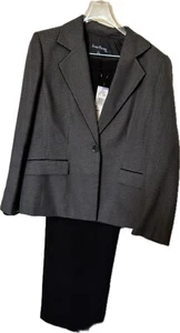 ¡¡¡REGALO NUEVO CON ETIQUETAS DE $200!!! Traje pantalón mujer 2 piezas Evan Picone blazer talla 18 gris negro - Imagen 1 de 13