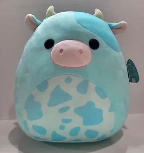 Peluche Squishmallows Tuluck the 16" Blue Cow etiqueta ultra raro ¡Nuevo! - Imagen 1 de 7
