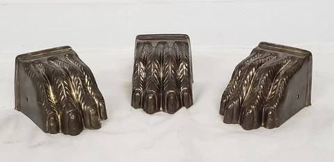 Antique Bronze Tone Metal Claw Feet ~ Lot of 3 Cover
