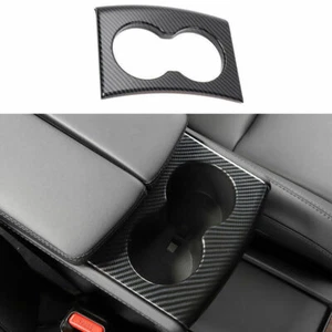 Consola central de fibra de carbono para Tesla Model X S 2012-2021 moldura de vidrio para beber - Imagen 1 de 5
