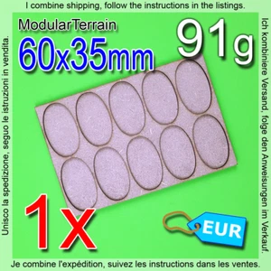 1x Movement Tray 60x35mm 35x60mm 2x5 5x2 Oval Bases Warhammer Age Of Sigmar - Imagen 1 de 5