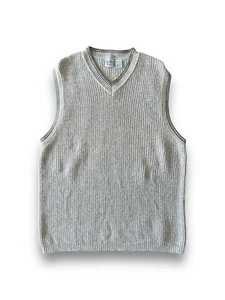 Vintage Y2K Anker Blau Strick Pullover Weste Gr. XL Beige - Bild 1 von 17