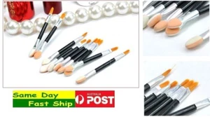10 Pcs Disposable Double End Eye shadow Make Up Sponge Brushes Lip Applicator AU - Picture 1 of 2
