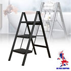 3-Step Ladder Lightweight Folding Aluminum Step Stool Ladder Shelf  Home Office