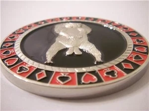 Protect Your Nuts lustige schwere Poker Kartenschutz Handschutz Metallmünze NEU - Bild 1 von 4