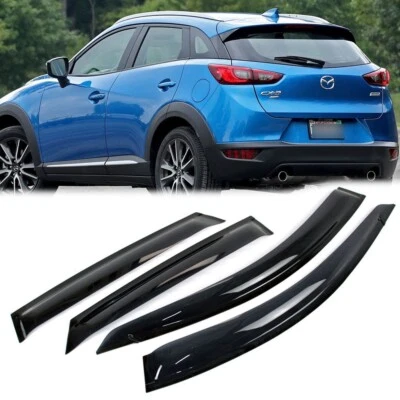 Fit Mazda CX3 CX-3 Side Window Visor Sun Rain Guard Weather Shield Deflectors Foto 1 de 4