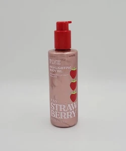 Victoria's Secret Pink Strawberry Highlighting Body Oil Moisturizer 8 fl oz New - Picture 1 of 3