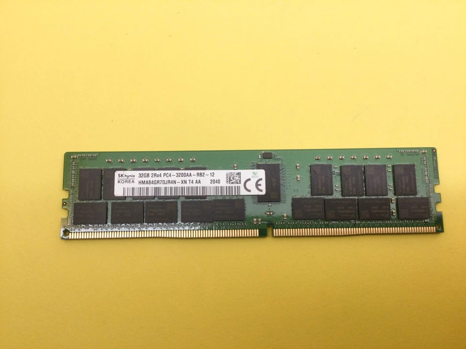 HMA84GR7DJR4N-XN HYNIX 32GB (1X32GB) 2RX4 PC4-3200AA DDR4 SERVER MEMORY - Image 1 of 3