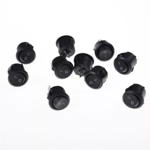 10 Stück 16 mm kleine runde Boot Wippschalter 2 Pin EIN-AUS Wippschalter BPHH - Bild 1 von 7