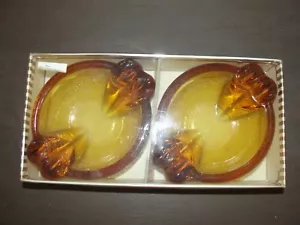 Set ciotola ambra conchiglia Nocciola Ware vintage NOS - Foto 1 di 3