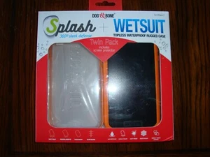 Dog Bone Splash 44 Bundle Twin Pack  Iphone 7 Clear/black, Orange/Black NEW - Picture 1 of 2