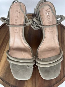 Vicenza Anthropologie Strappy Platform Black Suede Heels Sz Us 6 Eur 37 - Picture 1 of 11