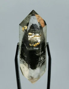 Muestra de doble terminación de cristal de cuarzo fantasma negro tibetano - Imagen 1 de 11