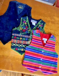 VINTAGE Lot Of 3 Children’s Vest Waistcoat, Various Colors/Sizes - Picture 1 of 16