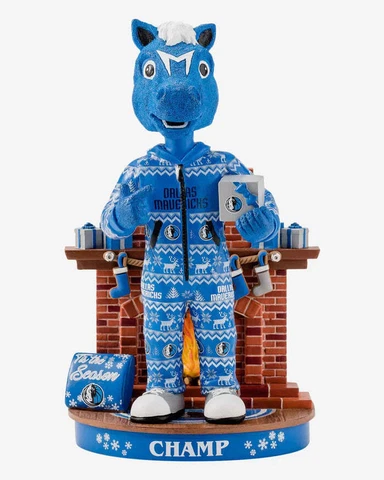 Champ Dallas Mavericks 2022 Holiday Mascot Bobblehead NBA Basketball Cover