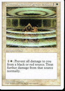MAGIC THE GATHERING 5TH EDITION WHITE GREATER REALM OF PRESERVATION - Picture 1 of 1