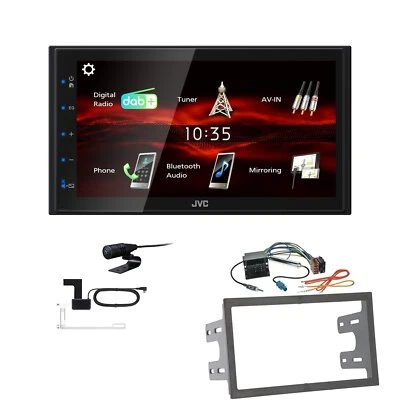 JVC Bluetooth 2DIN DAB+ Autoradio für Volkswagen VW Polo 9N Quadlock - Bild 1 von 4