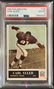 1965 PHILADELPHIA #105 CARL ELLER PSA EX-MT 6 RC ROOKIE HOF - Picture 1 of 2