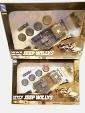 New Ray WWII Military Jeep Willys Model Kits 1:32 Scale Lot Of Two