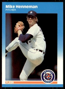 1987 Fleer Update Glossy Mike Henneman Detroit Tigers #U-44