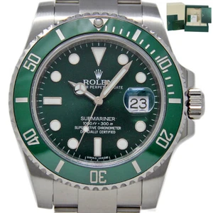 Rolex Submariner 116610LV 116610  Green HULK STEEL 40mm ROLEXWARANTY2020 #1996-1 - Picture 1 of 6