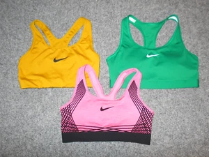 3 NIKE DRI-FIT WOMENS SMALL ATHLETIC SPORTS BRAS LOT A1 - Picture 1 of 2