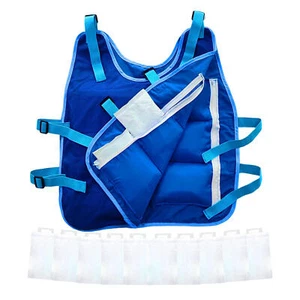Mens Cold Ice Pack Summer Cooling Vest Men Cycling Adjustable Heat Resistant - Picture 1 of 7