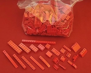 Lego Bulk Lot verschiedene rote Steine 1 Pfund Pfund 4 Unzen Formen & Stücke - Bild 1 von 2