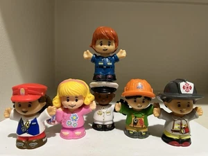 Set 6 Mattel Fisher Price Little People - Jungen Mädchen Feuerwehrmann Bauarbeiter - Bild 1 von 24