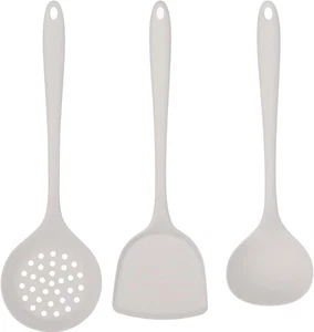 Silikon Küchenutensilien Set 3-teilig Hitzebeständig Antihaft Kochutensilien Weiß - Bild 1 von 2
