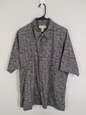 Tori Richard Shirt Men's Extra Large Gray Button Up Short Sleeve Hawaiian - Image 1 of 4