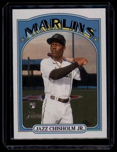 2021 Topps Heritage #665 Jazz Chisholm Jr. Rookie Yankees - Picture 1 of 2