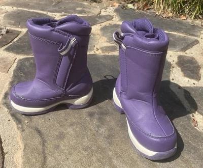 Lands End Talla 6 botas de nieve de invierno con aislamiento púrpura para niñas pequeñas Foto 1 de 4