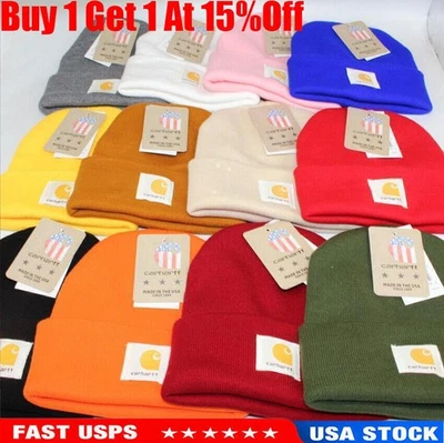 Beanie Watch Hat Acrylic Winter Pull On Closure Knit Cap A18 -NEW - Image 1 of 4