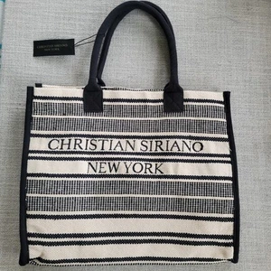 CHRISTIAN SIRIANO New York Logo TOTE BAG NWT Beachy/Casual/Shopper - Picture 1 of 12