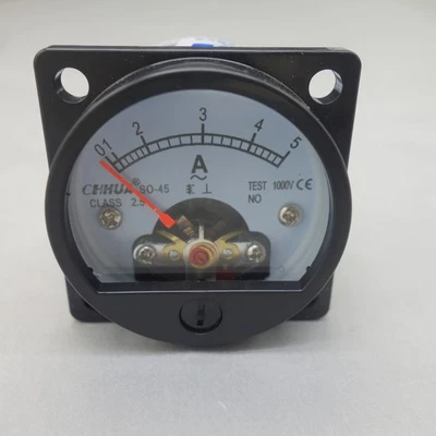 AC 0-5A Analog Ammeter Panel Current Meter SO45 directly Connect