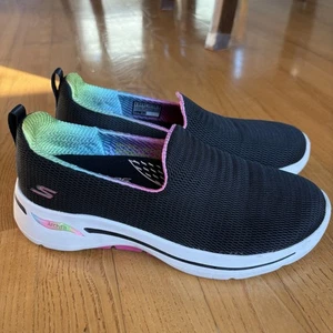 Skechers Sneaker Go Walk Arch Fit-Unify schwarz Regenbogen Schuhe Damengröße 6 US - Bild 1 von 13